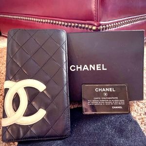 Chanel Classic Lamb Skin Quilted Zip Wallet